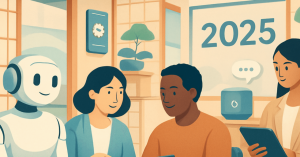 2025年の職場におけるテクノロジーと人間の共生