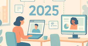 2025年の職場におけるリモートワークとオフィスの融合